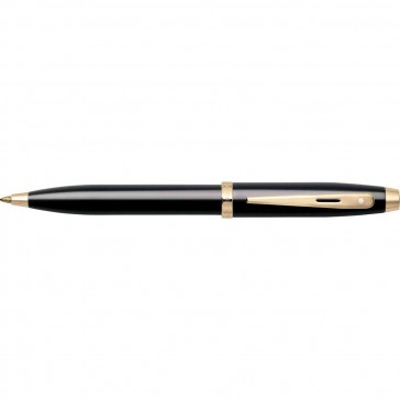 Sheaffer 100 Gloss Black/Gold Tone Trim Ballpoint Pen