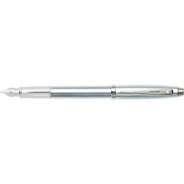 Sheaffer 100 Brushed Chrome/Nickel Plated Fountain Pen [Medium Nib]