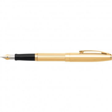 Sagaris Fluted Gold/Gold Tone Trim Fountain Pen [Medium Nib]