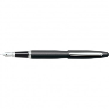 VFM Matte Black/Nickel Plated Fountain Pen [Medium Nib]