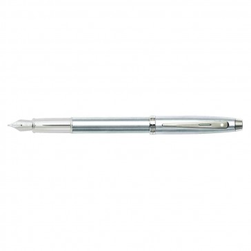 Sheaffer 100 Brushed Chrome/Chrome Fountain Pen [Medium Nib]