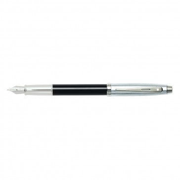 Sheaffer 100 Black Lacquer/Chrome Fountain Pen [Medium Nib]