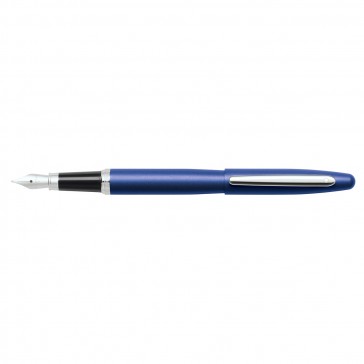VFM Neon Blue/Chrome Fountain Pen [Medium Nib]