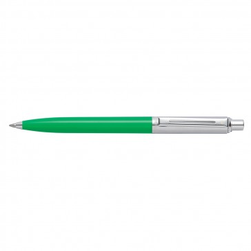 Sentinel® Brushed Chrome Cap and Bright Green Barrel Ballpoint Pen