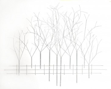fab Habitat Winter Woodland - Contemporary Metal Wall Art Rugs