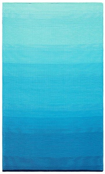 Fab Rugs Big Sur Modern Blue Recycled Plastic Outdoor Rug