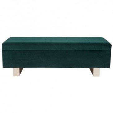 Cafe Lighting Carrie Storage Bench Ottoman - Forest Green
