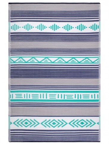Fab Rugs Ibiza Multicoloured Modern Recycled Plastic Reversible Outdoor Rug
