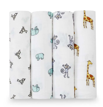 Aden and Anais Jungle Jam 4 Pack Swaddle 