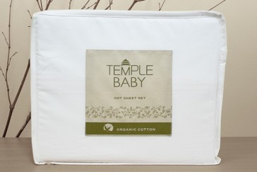 Bambury Temple Baby Organic Cotton Cot Sheet Set