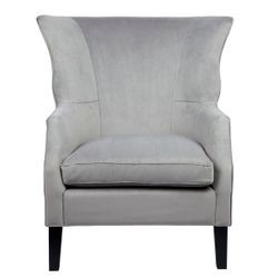 Cafe Lighting Kristian Wing Back Arm Chair - Grey Velvet