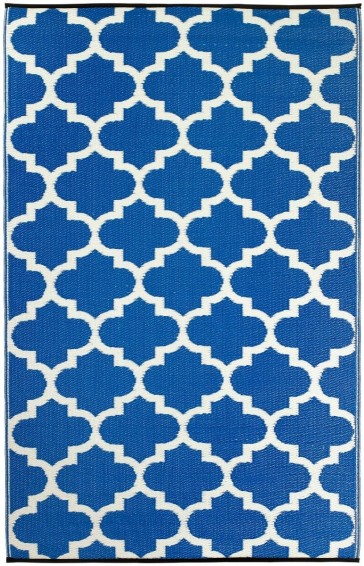 Tangier Plum and White Outdoor Rug by FAB Rugs