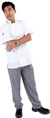 GC Classic Light Weight & Vented Short Sleeve Chef Jacket by Global Chef