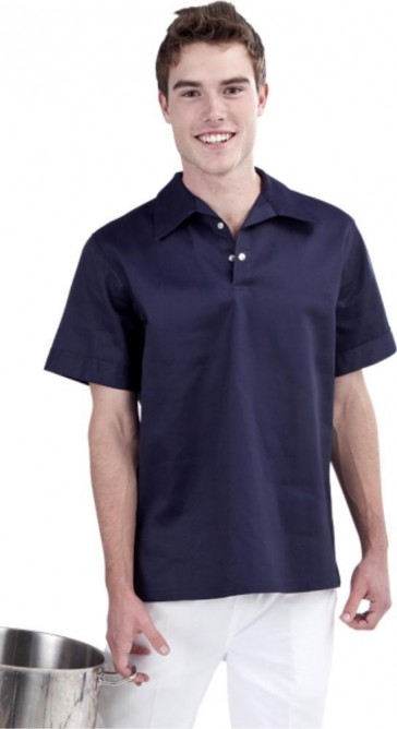 Navy Kitchen Shirt Short Sleeve by Global Chef