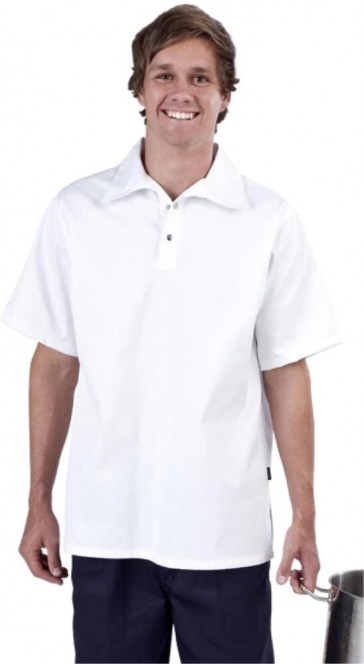 White Kitchen Shirt Short Sleeve by Global Chef