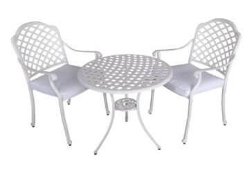 Andrea 3-Piece Outdoor Dining Set, White