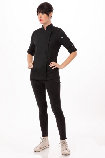 Black Hartford Female Chef Jacket by Chef Works