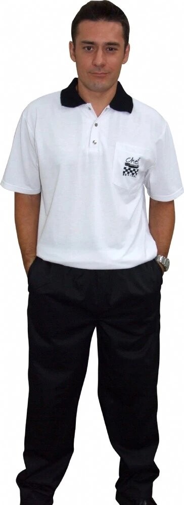 CR White Polo Shirt (Embroidered) by Global Chef
