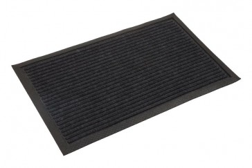 Ellora Charcoal Polypropylene Doormat by Fab Rugs