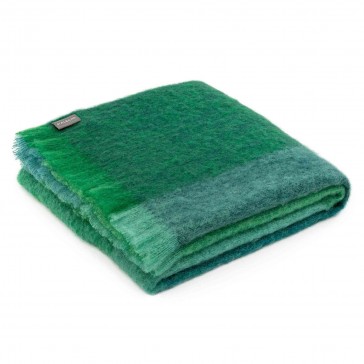 Emerald Mohair Throw Rug by St Albans