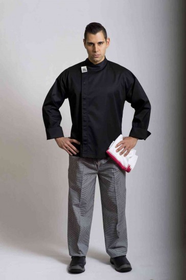 CR Modern Black Long Sleeve Chef Jacket by Global Chef