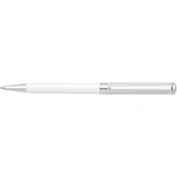 Sheaffer Intensity White/Spiral Cap/Chrome Plated Ballpoint Pen
