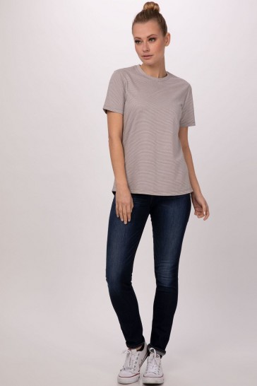 Striped Natural Women T-Shirt by Chef Works