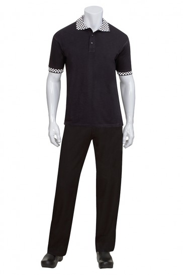 Traditional Black Polo Shirt by Chef Works