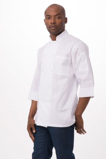 White Morocco Chef Jacket by Chef Works