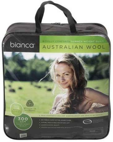 Bianca Woolly Comforts 300GSM Summer Weight Queen Quilt