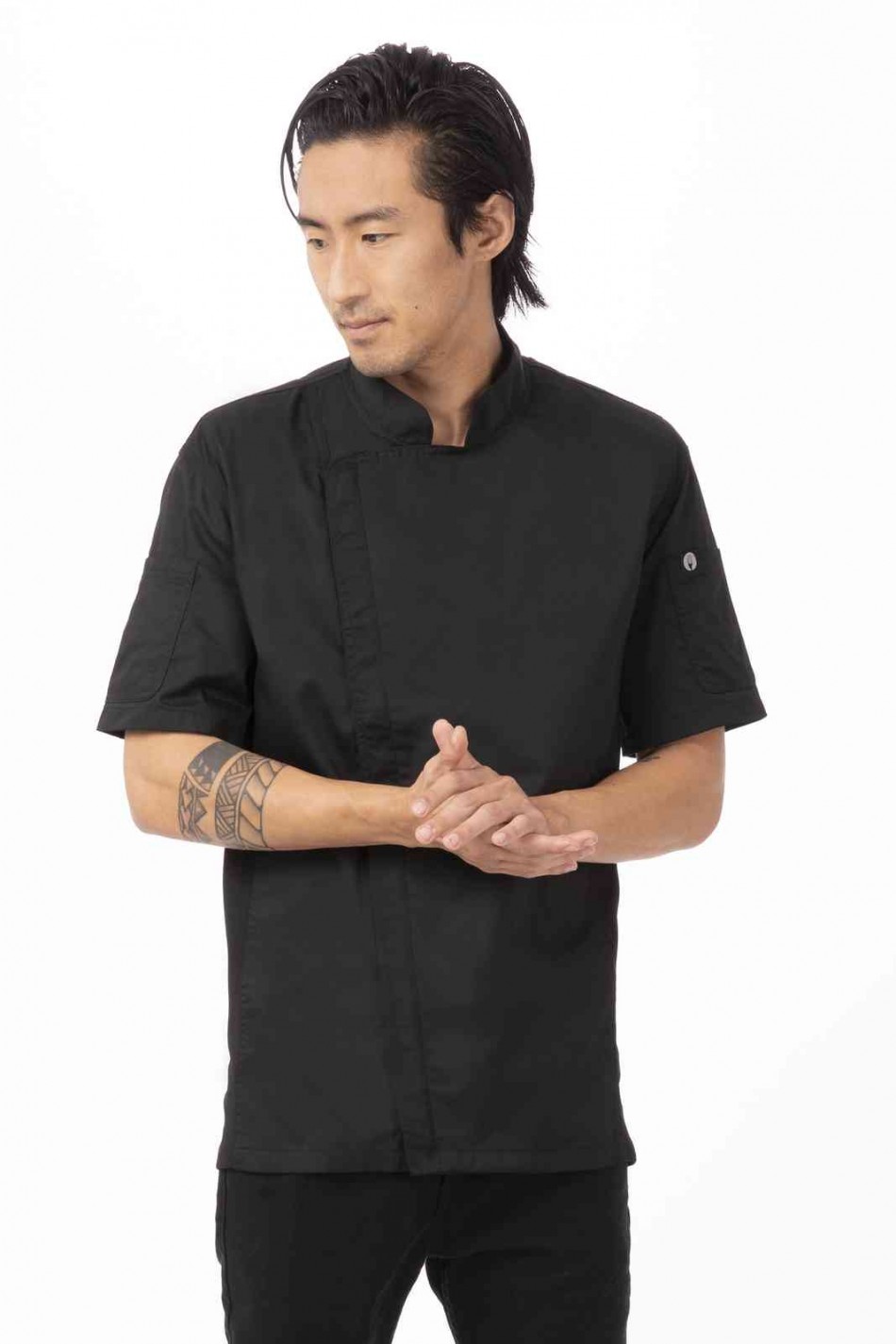Springfield Mens Black Zipper Chef Jacket by Chef works