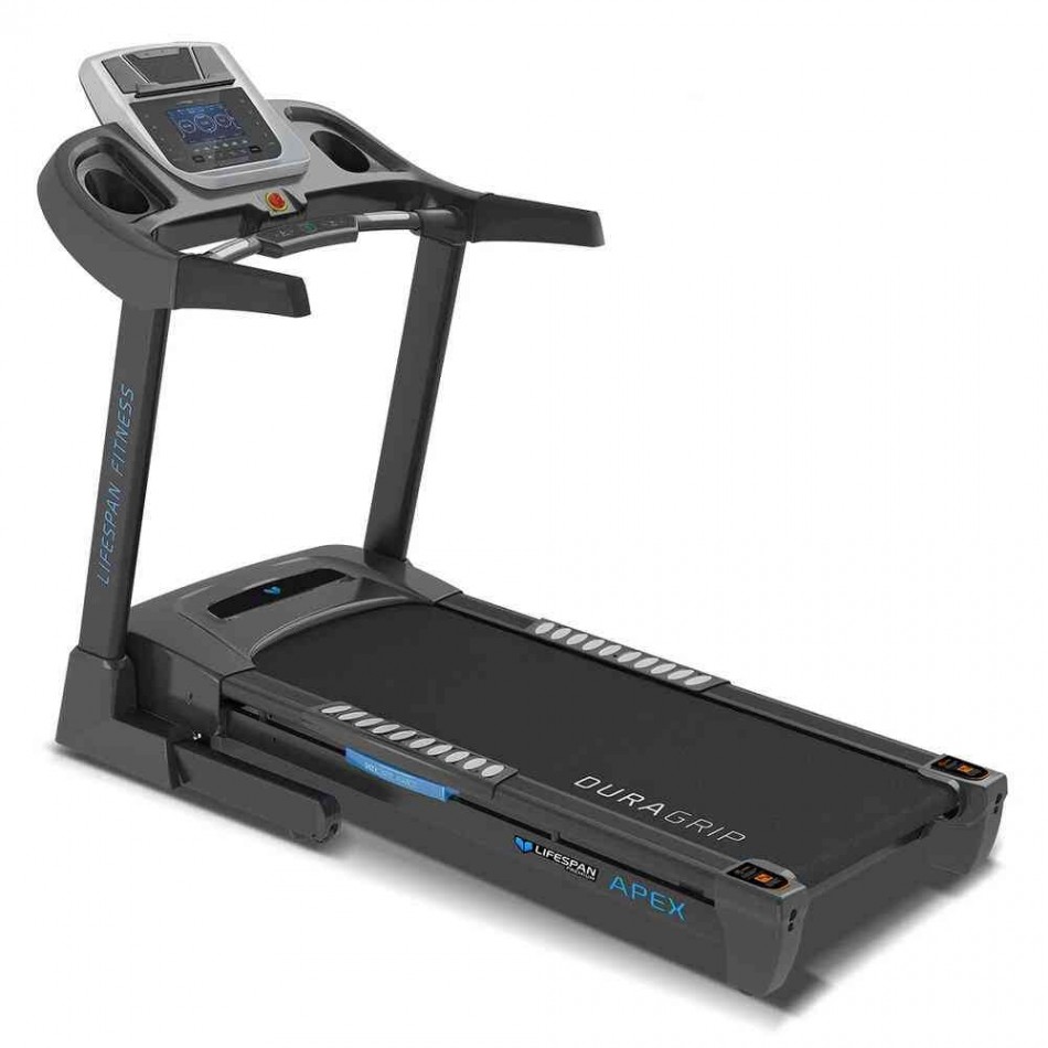 Choose the Award winning APEX Treadmill for the peak running experience. Features include the heavy-duty 3.25 CHP EverDrive Motor, an LCD Colour display stacked with features and 18 levels of automatic incline.