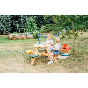 Plum Play Children's Picnic Table with Coloured Seats