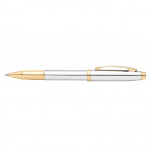 Sheaffer 100 Chrome/Gold Trim Plate Rollerball Pen (Gift Box)