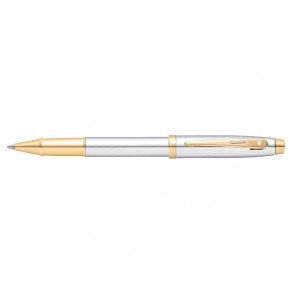 Sheaffer 100 Chrome/Gold Trim Plate Rollerball Pen (Gift Box)