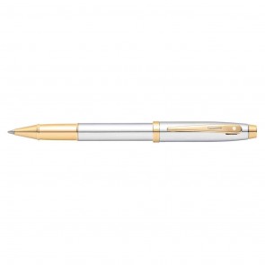 Sheaffer 100 Chrome/Gold Trim Plate Rollerball Pen (Self-Serve Packaging)