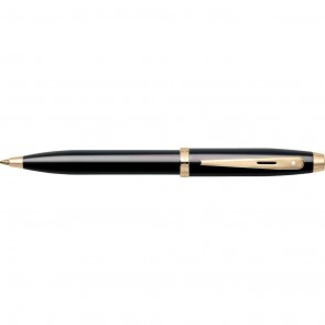Sheaffer 100 Gloss Black/Gold Tone Trim Ballpoint Pen