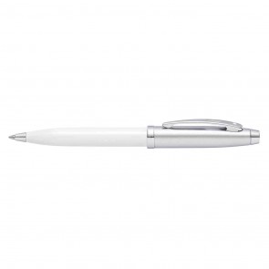 Sheaffer 100 White Lacquer/Chrome Ballpoint Pen