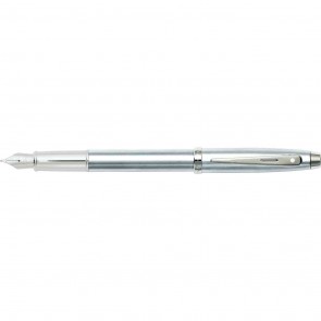 Sheaffer 100 Brushed Chrome/Nickel Plated Fountain Pen [Medium Nib]