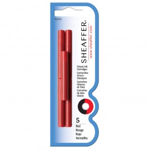 Sheaffer Red Skrip Ink Fountain Pen Cartridges (5/Card)