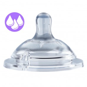 NATURAL FEELING SILICONE TEAT - 6M+ FAST FLOW 2PK