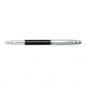 Sheaffer 100 Black Lacquer/Chrome Fountain Pen [Medium Nib]