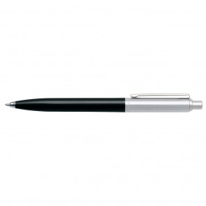 Sentinel Black/Chrome Ballpoint Pen (Self-Serve Packaging)