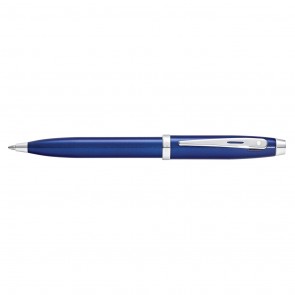 Sheaffer 100 Blue Lacquer/Chrome Plate Ballpoint Pen (Gift Box)