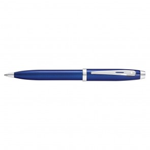 Sheaffer 100 Blue Lacquer/Chrome Plate Ballpoint Pen (Self-Serve Packaging)