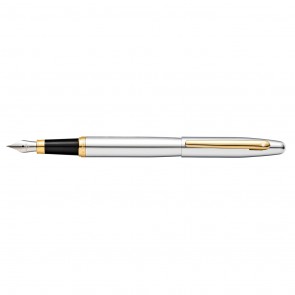 Sheaffer VFM Chrome/ Gold Tone Fountain Pen [Fine Nib]