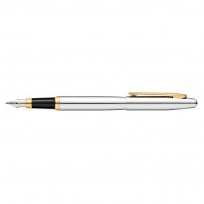 Sheaffer VFM Chrome/ Gold Tone Fountain Pen [Medium Nib]