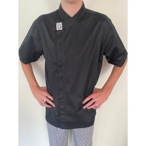 GC Modern Black Short Sleeve Chef Jacket by Global Chef