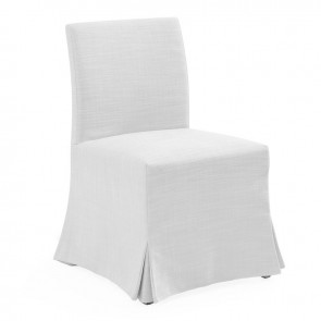 Cafe Lighting Brighton Slip Cover Dining Chair - White Linen