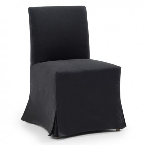 Cafe Lighting Brighton Slip Cover Dining Chair - Black Linen